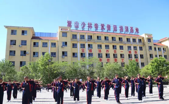 嵩山少林寺武术学学生练习正宗少林功夫